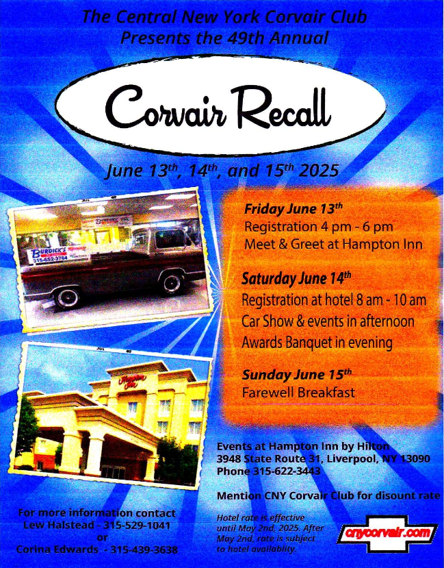 CNYCC Recall 2025 poster